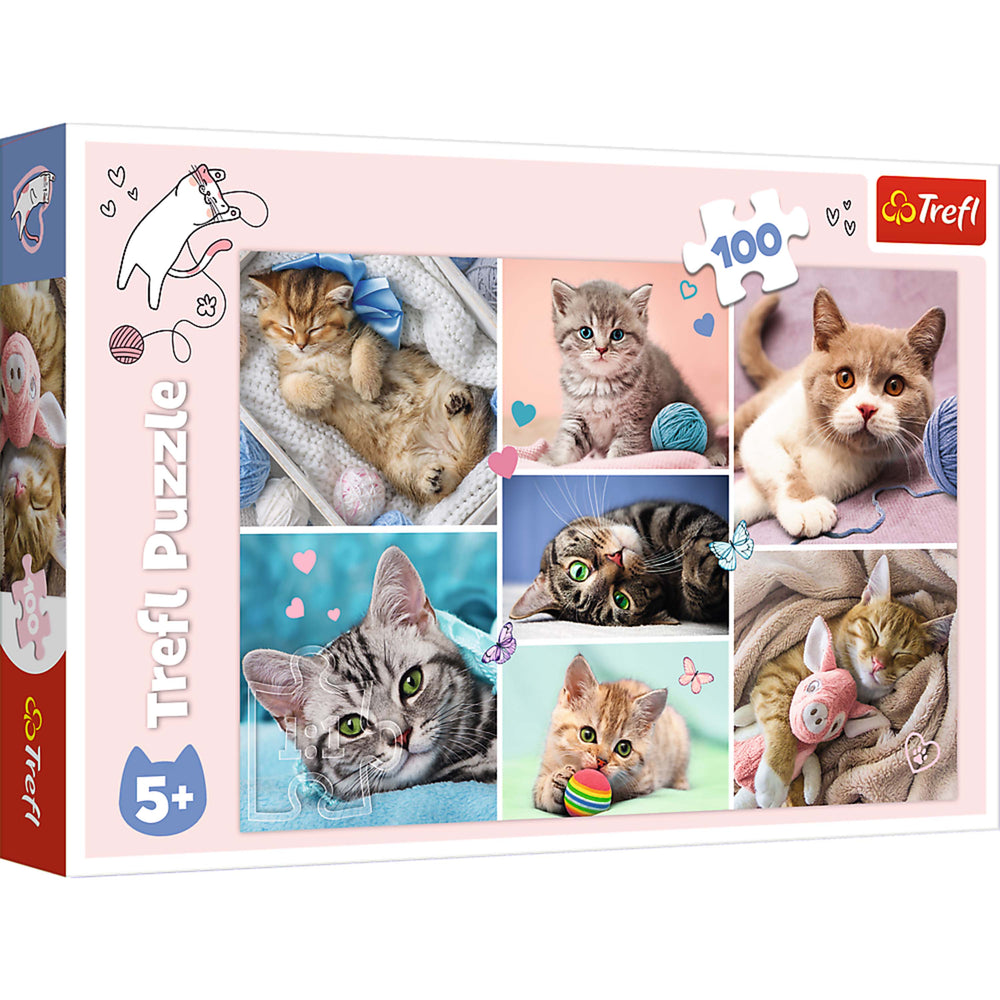 Trefl Red 100 Piece Kids Puzzle - In the cat world (ONLINE ORDER ONLY)