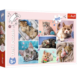Trefl Red 100 Piece Kids Puzzle - In the cat world (ONLINE ORDER ONLY)