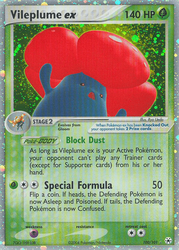 Vileplume ex (100/101) [EX: Hidden Legends] (Online Only)
