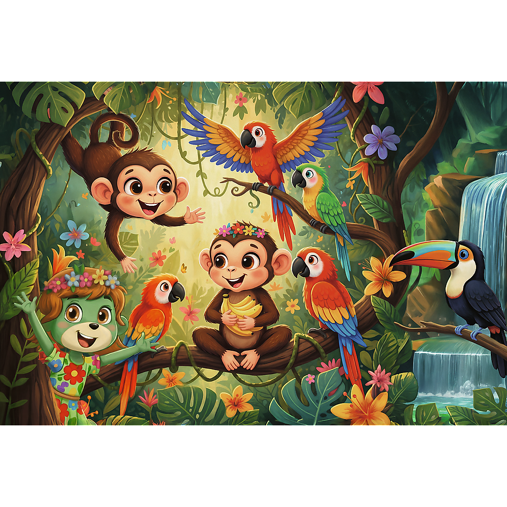 Trefl Kids Treflik Family - Monkeys and Friends 100 Piece Puzzle (ONLINE ORDER ONLY)