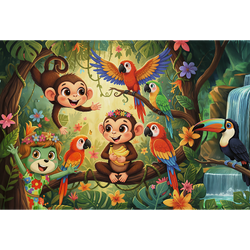 Trefl Kids Treflik Family - Monkeys and Friends 100 Piece Puzzle (ONLINE ORDER ONLY)