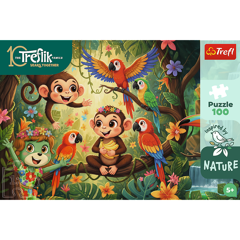 Trefl Kids Treflik Family - Monkeys and Friends 100 Piece Puzzle (ONLINE ORDER ONLY)