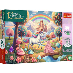 Trefl Kids Inspired By Fantasy Unicorn in Candyland 100 Piece Kids Puzzle (ONLINE ORDER ONLY)