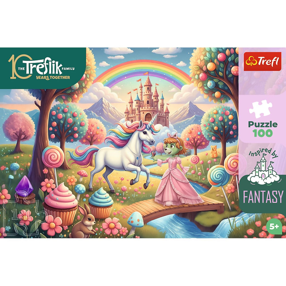 Trefl Kids Inspired By Fantasy Unicorn in Candyland 100 Piece Kids Puzzle (ONLINE ORDER ONLY)