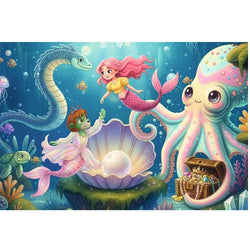Trefl Kids Inspired By Fantasy In The Land of Mermaids 100 Piece Kids Puzzle (ONLINE ORDER ONLY)