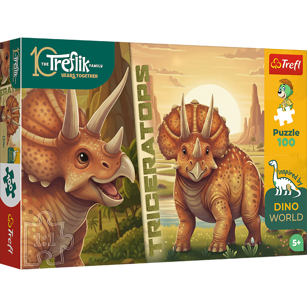 Trefl Kids Treflik Family - Inspired By Nature Triceratops 100 Piece Puzzle (ONLINE ORDER ONLY)