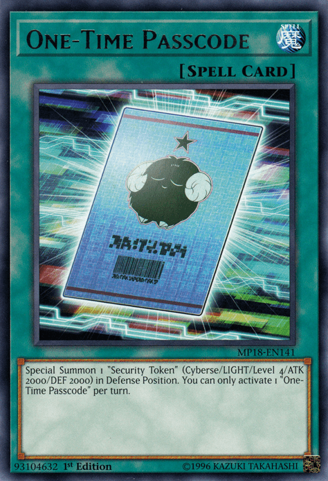 One-Time Passcode [MP18-EN141] Rare (ONLINE ORDER ONLY)