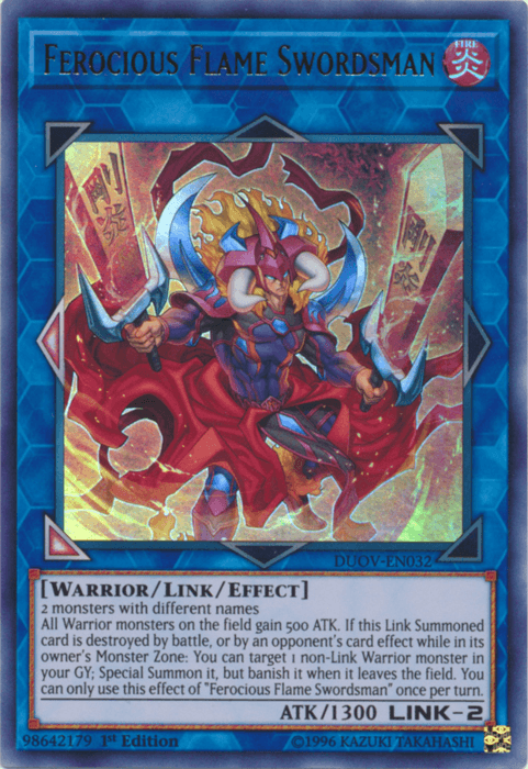 Ferocious Flame Swordsman [DUOV-EN032] Ultra Rare (ONLINE ORDER ONLY)