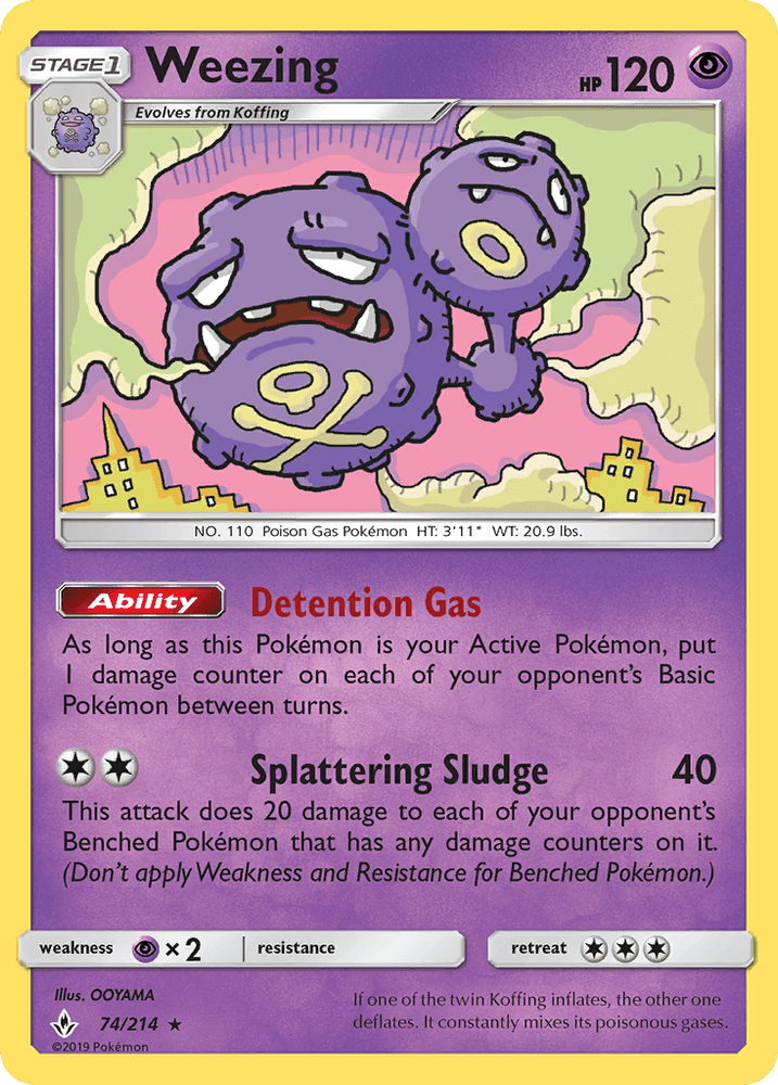 Weezing (74/214) [Sun & Moon: Unbroken Bonds] (Online Only)