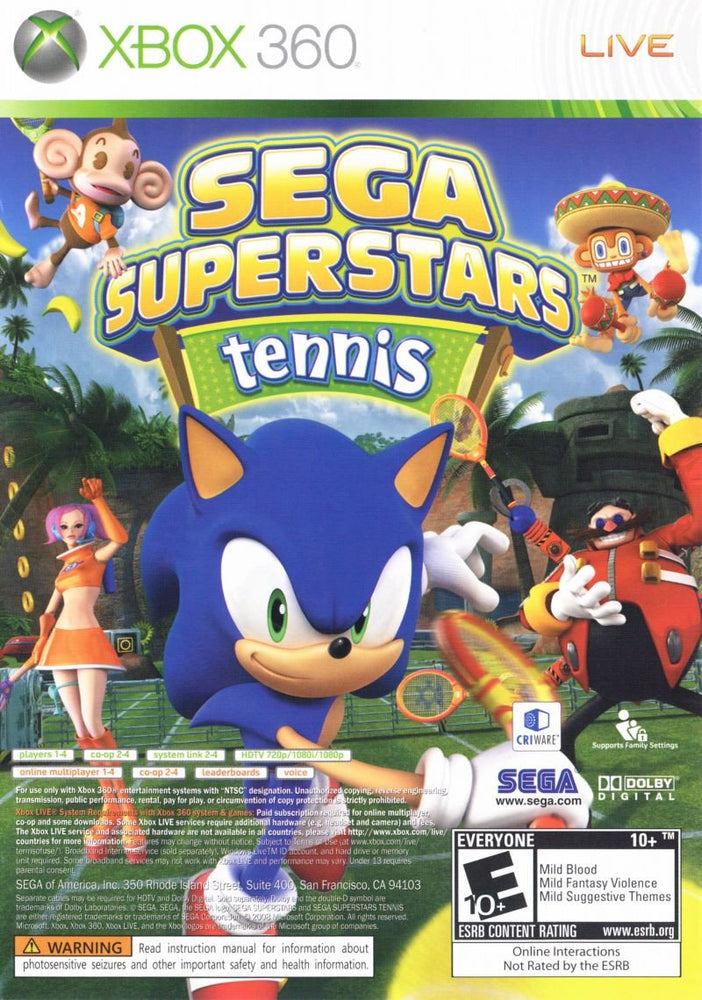 Sega Superstars Tennis/Xbox Live Arcade (Xbox 360) (ONLINE ORDER ONLY)