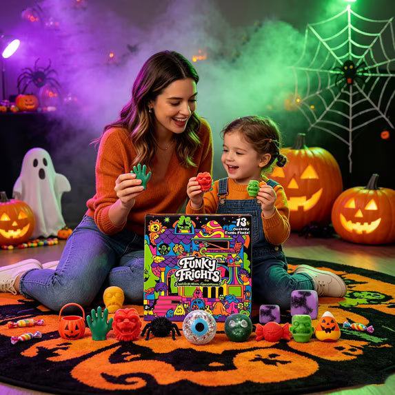 Schylling Nee-Doh 2026 Funky Frights Squish-O-Ween 13-Piece Countdown Calendar (ONLINE ORDER ONLY)