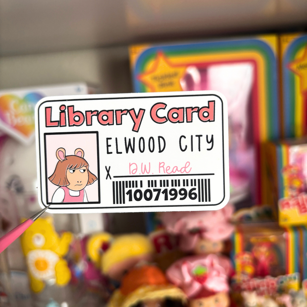 Miss Read's Library Card  | Sticker Die Cut (ONLINE ORDER ONLY)