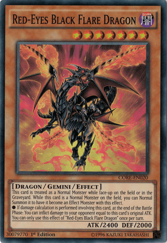 Red-Eyes Black Flare Dragon [CORE-EN020] Super Rare (ONLINE ORDER ONLY)