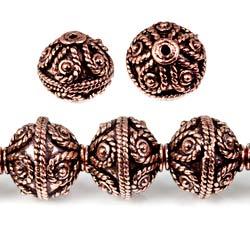 16mm Antiqued Copper Renaissance Twisted Rope Design Round *DISCONTINUED* (ONLINE ORDER ONLY)