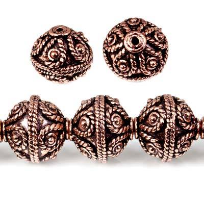 16mm Antiqued Copper Renaissance Twisted Rope Design Round *DISCONTINUED* (ONLINE ORDER ONLY)