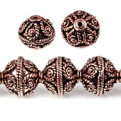 16mm Antiqued Copper Renaissance Twisted Rope Design Round *DISCONTINUED* (ONLINE ORDER ONLY)