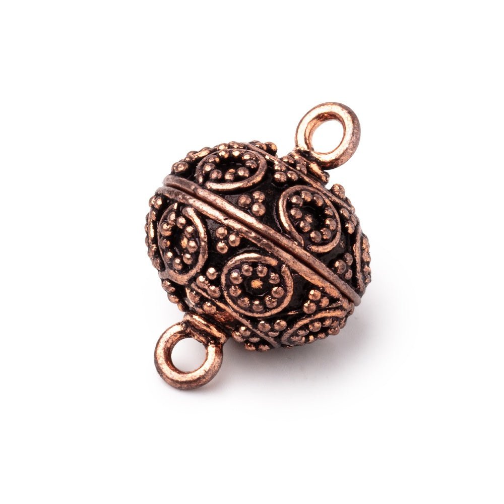 16mm Miligrain Circle Design Magnetic Clasp 1 piece