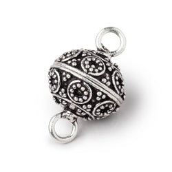 16mm Miligrain Circle Design Magnetic Clasp 1 piece