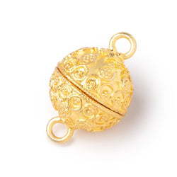 16mm Miligrain Circular Design Round Magnetic Clasp 1 piece (ONLINE ORDER ONLY)