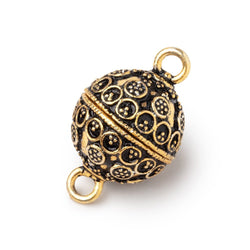 16mm Miligrain Circular Design Round Magnetic Clasp 1 piece (ONLINE ORDER ONLY)