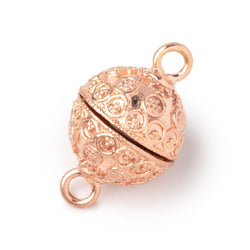 16mm Miligrain Circular Design Round Magnetic Clasp 1 piece (ONLINE ORDER ONLY)