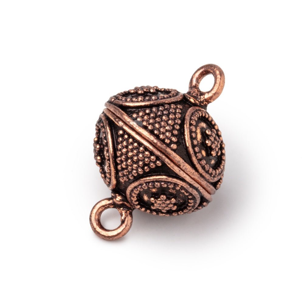 16mm Miligrain Ringed Star Design Magnetic Clasp 1 piece (ONLINE ORDER ONLY)