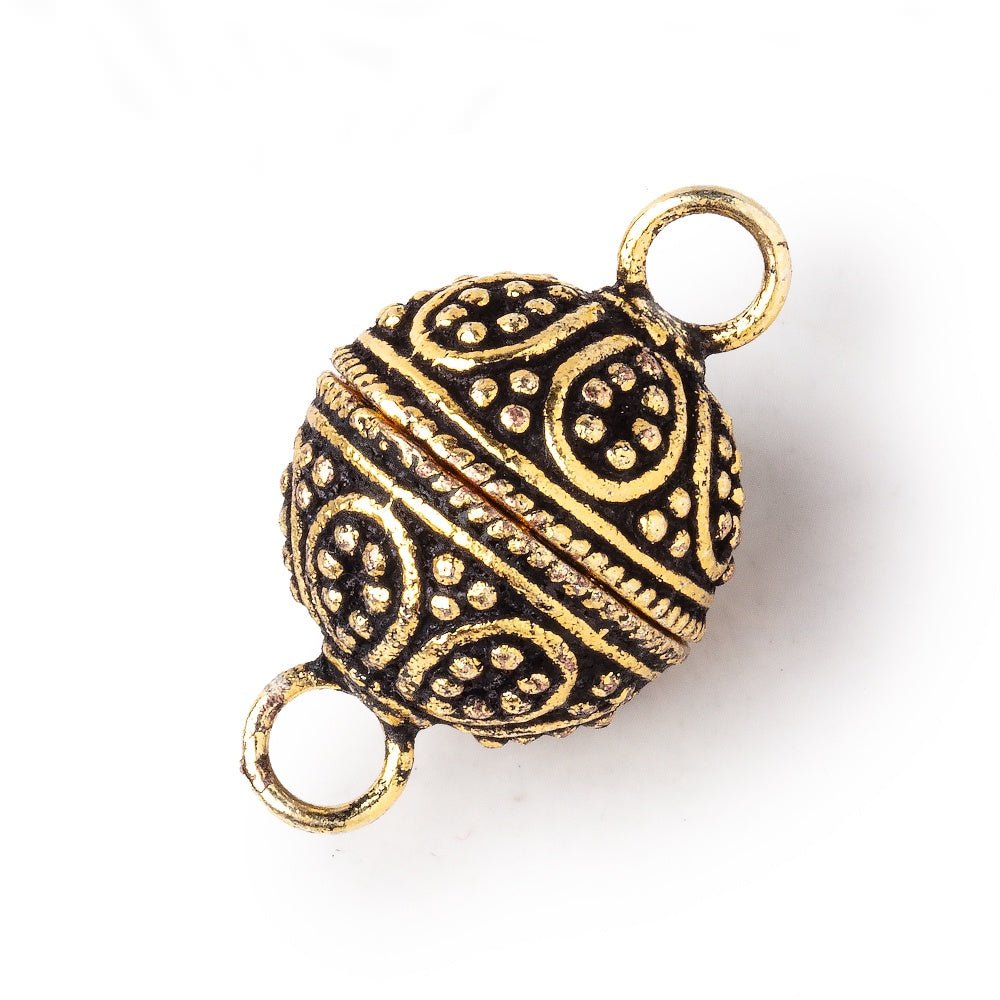 16mm Miligrain Tear Drop Design Round Magnetic Clasp 1 piece (ONLINE ORDER ONLY)