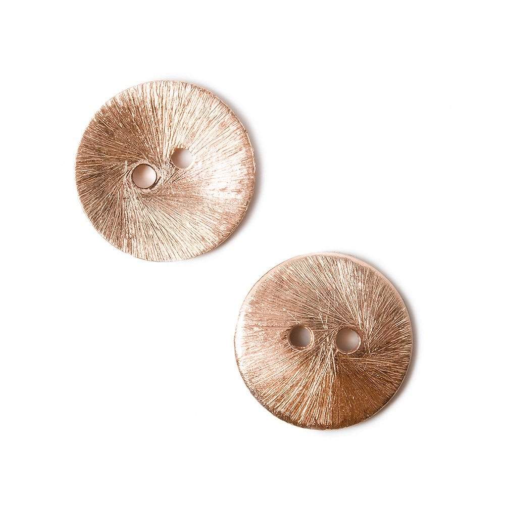 16mm Rose Gold Button Brushed Disc 10 pieces (ONLINE ORDER ONLY)