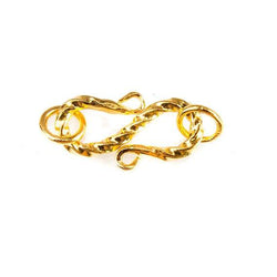 16mm Vermeil S Hook Twist Design 1 piece (ONLINE ORDER ONLY)