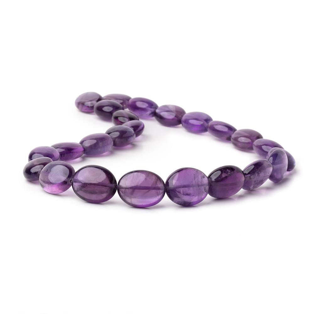 16x12-19x15mm Amethyst Plain Oval Beads 16 inch 24 pieces AA (ONLINE ORDER ONLY)