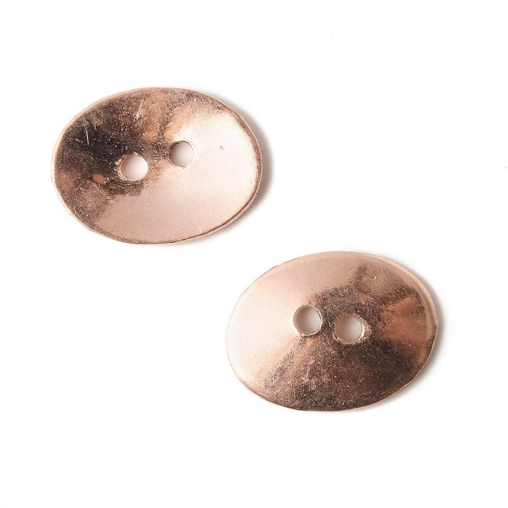16x12mm Rose Gold Oval Button 10 pieces (ONLINE ORDER ONLY)