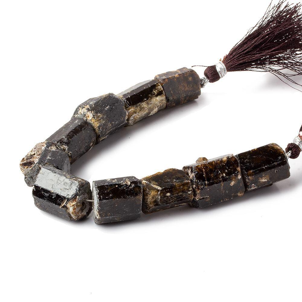 16-20mm Chocolate Tourmaline Straight Drill Natural Crystal 9 beads