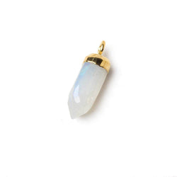 16x5mm Gold Leafed Rainbow Moonstone Spike Pendant 1 piece (ONLINE ORDER ONLY)
