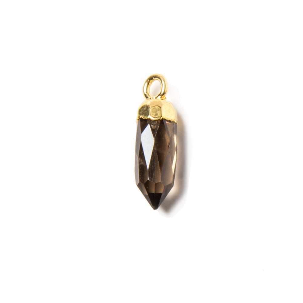 16x5mm Gold Leafed Smoky Quartz Spike Pendant 1 piece (ONLINE ORDER ONLY)