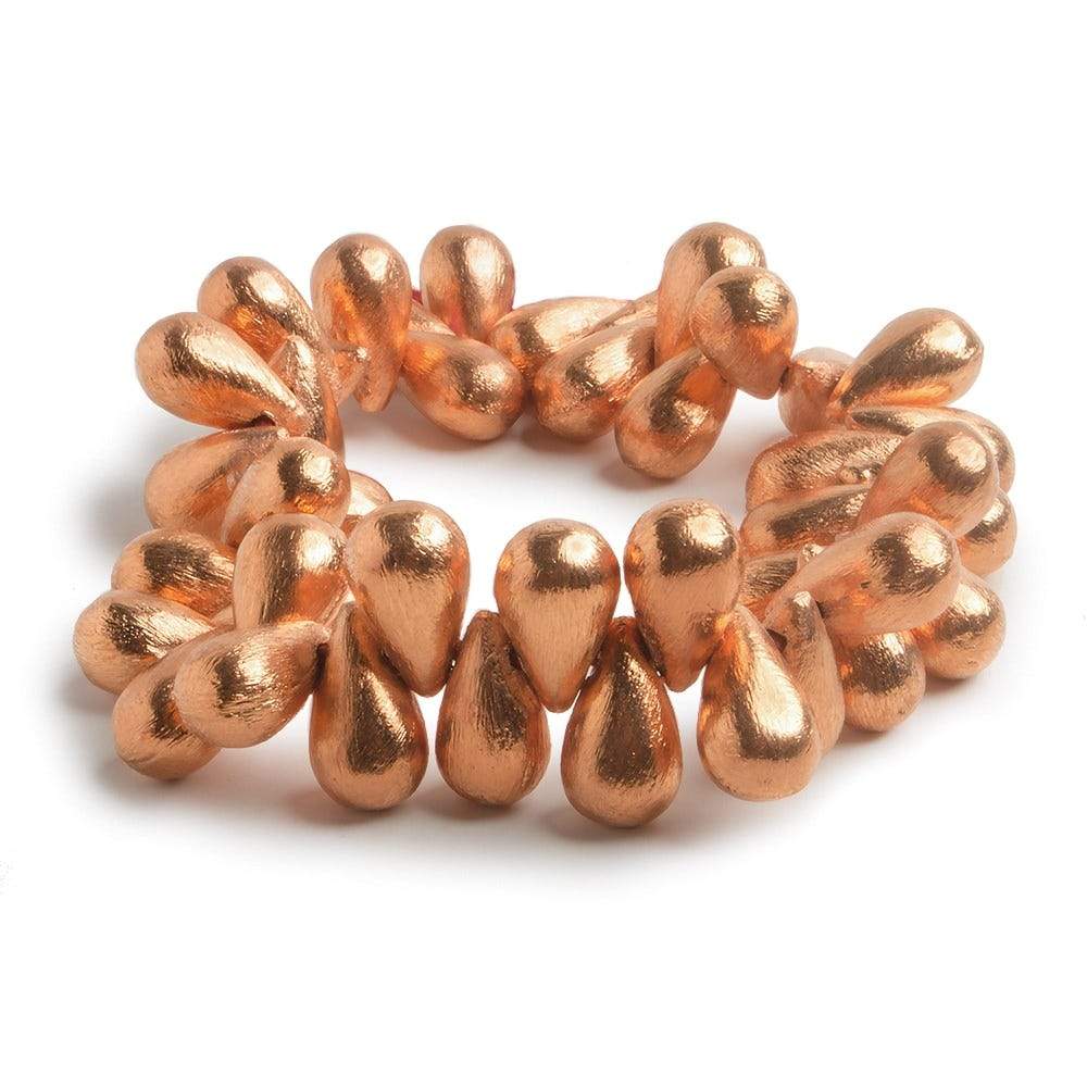 16x9mm Copper Tear Drop Brushed 8 inch 42 pcs (ONLINE ORDER ONLY)