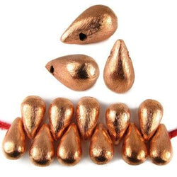 16x9mm Copper Tear Drop Brushed 8 inch 42 pcs (ONLINE ORDER ONLY)