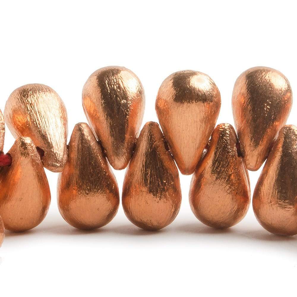 16x9mm Copper Tear Drop Brushed 8 inch 42 pcs (ONLINE ORDER ONLY)
