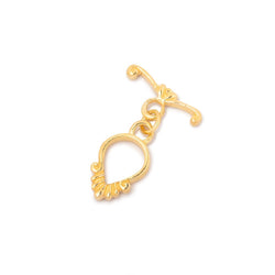 13x9mm Vermeil Toggle Fluted Pear Design 1 piece (ONLINE ORDER ONLY)