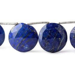 17-20mm Lapis Lazuli Top Drilled Faceted Coin 8 inch10 pieces (ONLINE ORDER ONLY)