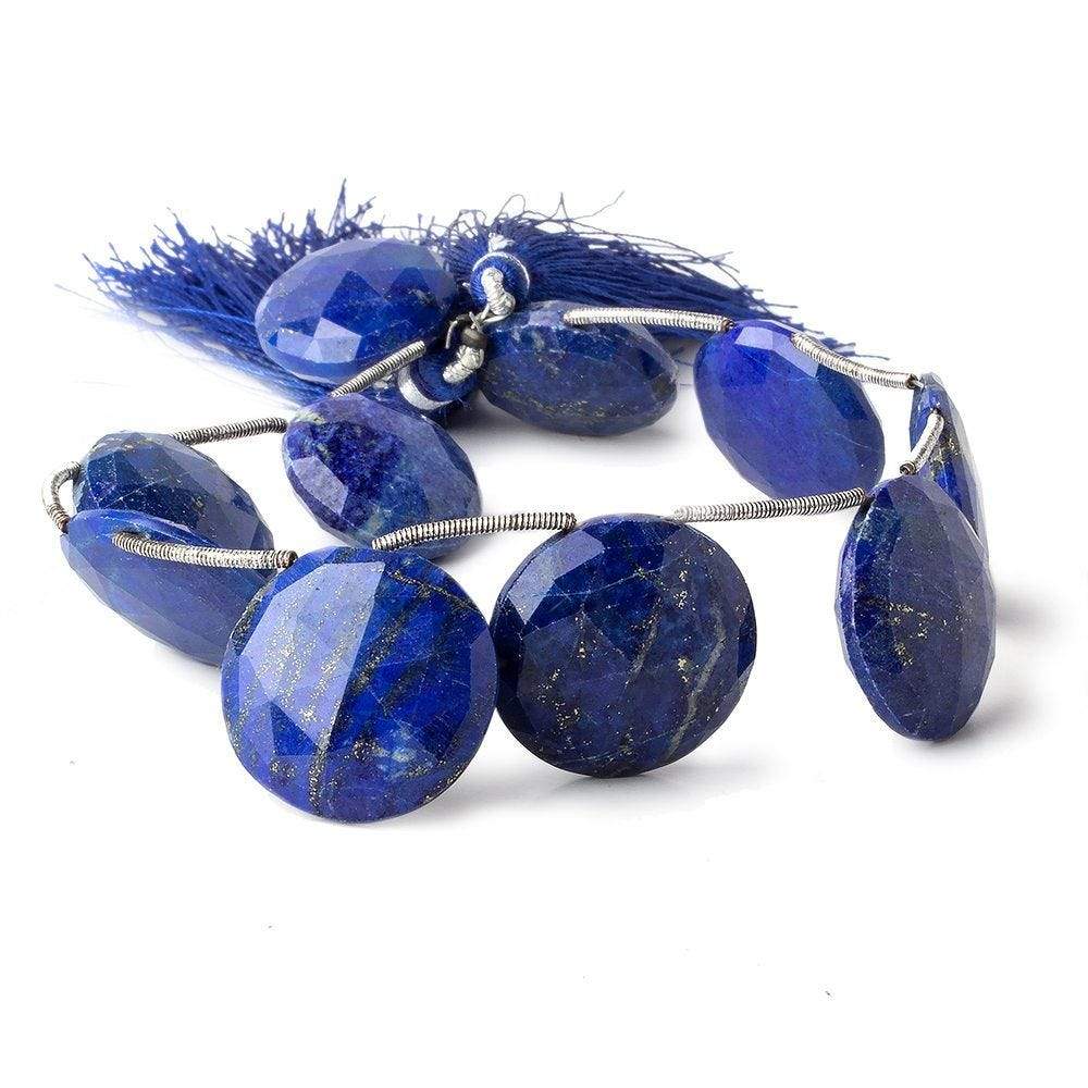 17-20mm Lapis Lazuli Top Drilled Faceted Coin 8 inch10 pieces (ONLINE ORDER ONLY)