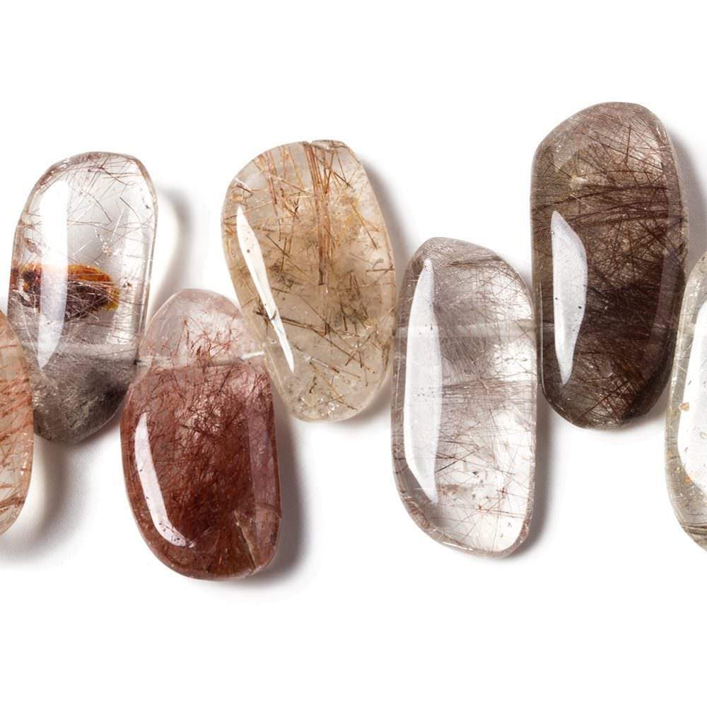 17 - 20mm Rutilated Quartz Plain Freeform Beads 8 inch 26 pieces (ONLINE ORDER ONLY)