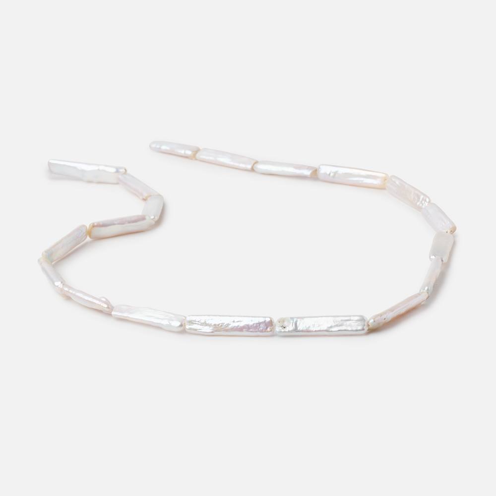 17-23mm Lilac White Rectangle Freshwater Pearls 16 inch 18 beads (ONLINE ORDER ONLY)