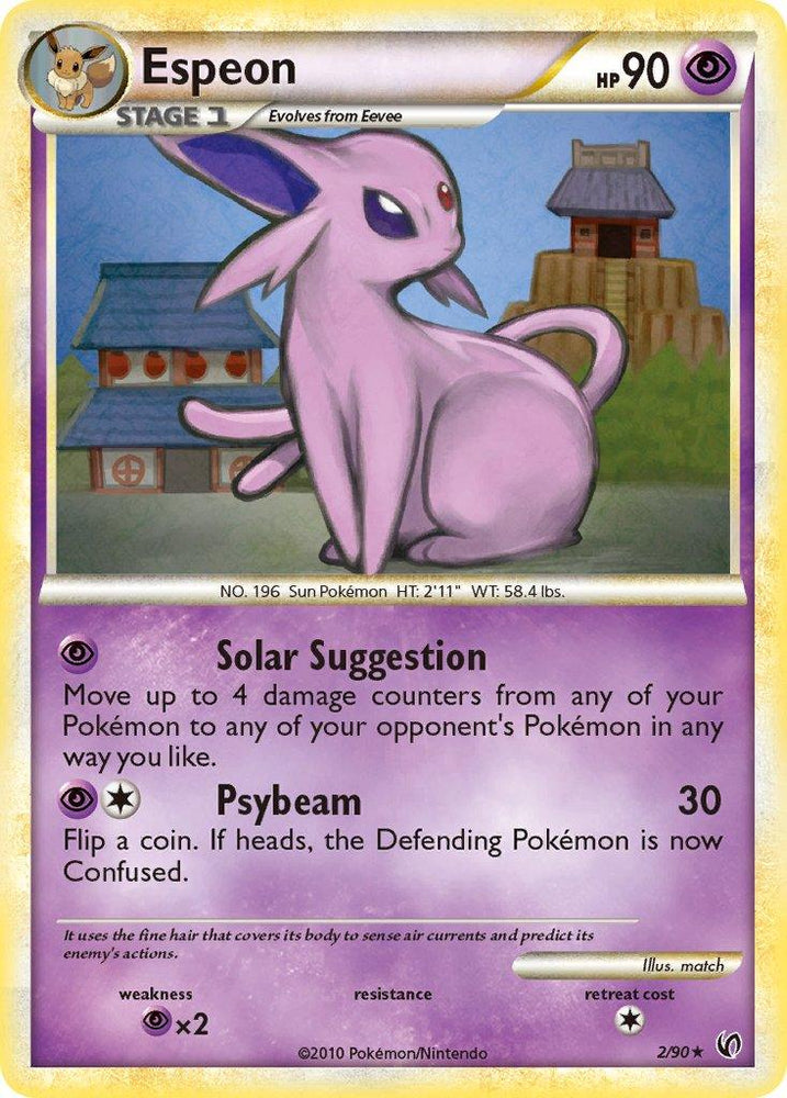 Espeon (2/90) (Theme Deck Exclusive) [HeartGold & SoulSilver: Undaunted] (Online Only)