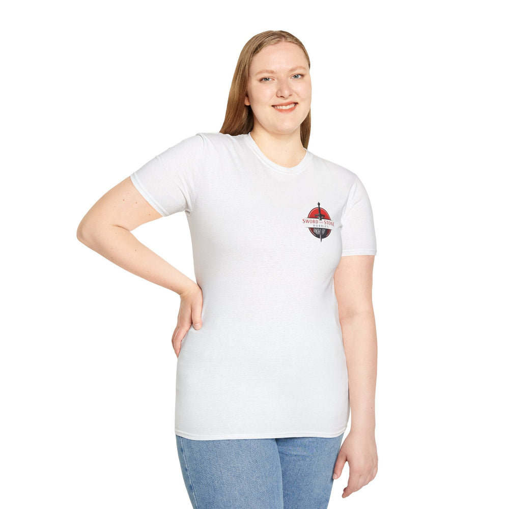 Sword and Stone Hobbies Logo T-Shirt - White (ONLINE ORDER ONLY)