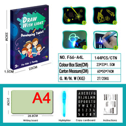 Toy Drawing Pad 3D Magic 8 Light Effects Puzzle Board Sketchpad (ONLINE ORDER ONLY)
