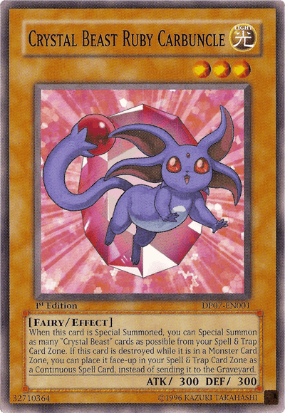 Crystal Beast Ruby Carbuncle [DP07-EN001] Common (ONLINE ORDER ONLY)