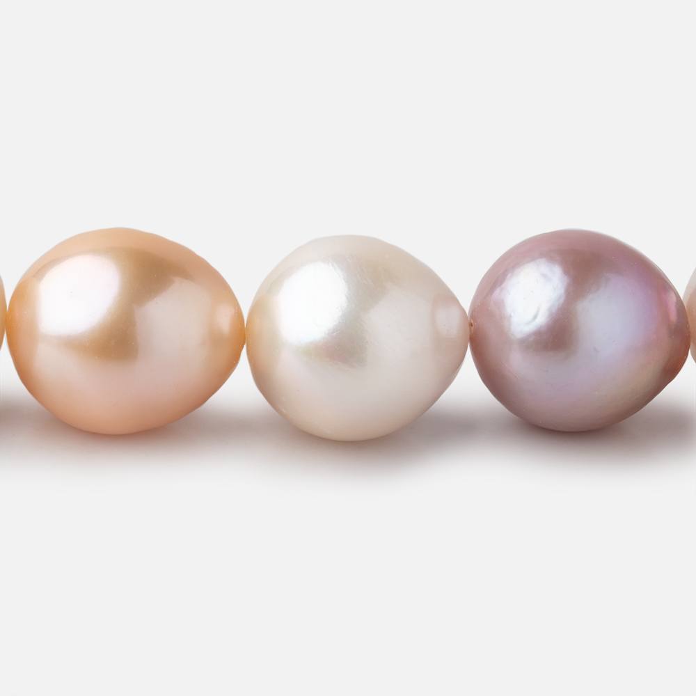 14-16mm Tri-Color Ultra Baroque Freshwater Pearls 16 inch 27 beads AAA (ONLINE ORDER ONLY)