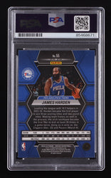 James Harden Signed 2022-23 Panini Mosaic Reactive Yellow #55 (PSA) (Online Order Only)