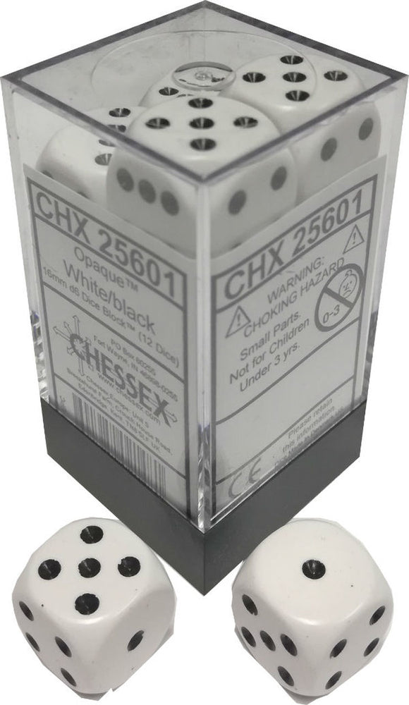 Opaque: 16mm D6 White/Black (12)