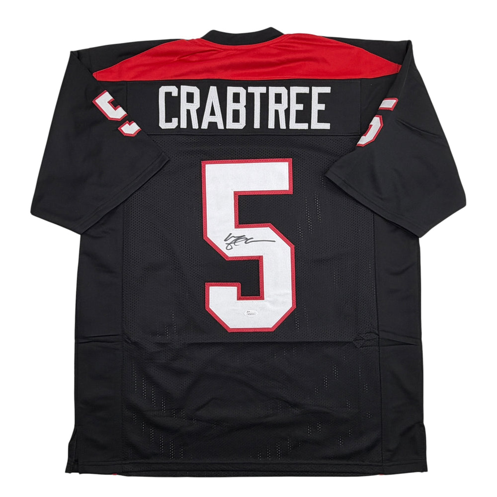 Autographed/Signed Michael Crabtree Texas Tech Black College Football Jersey JSA COA (ONLINE ORDER ONLY)